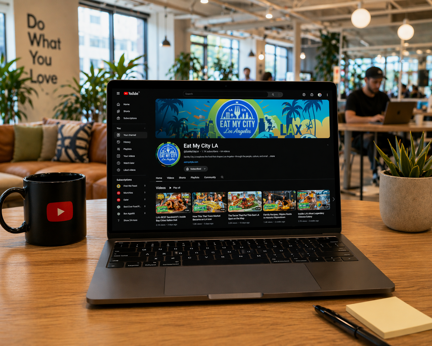 Eat My City on laptop